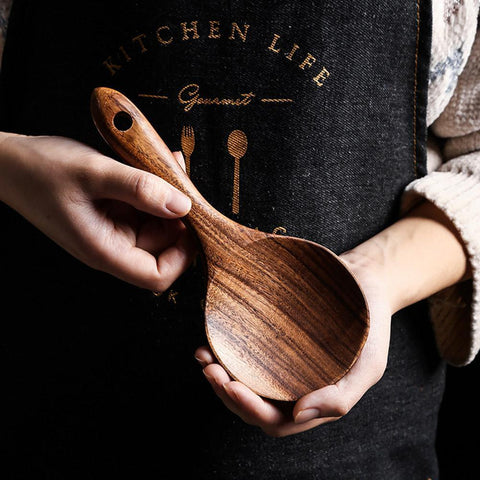 Wood Rice Spoon Rice Paddle Scoop-HA01321-Veeddydropshipping