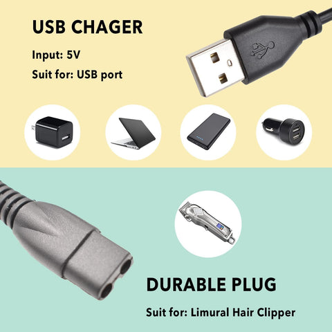 Charger Compatible with Limural Hair Clippers for Men, Limural hair clippers charger -CE00192-Veeddydropshipping