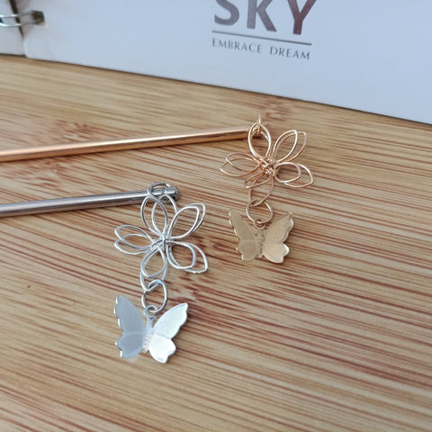 Traditional Crystal Butterfly Hair Stick Jewelry for Women -JW00528-Veeddydropshipping