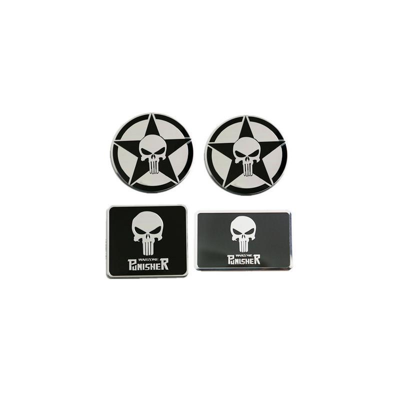 Aluminum Punisher Car Sticker Emblem Badge-AM00938-Veeddydropshipping