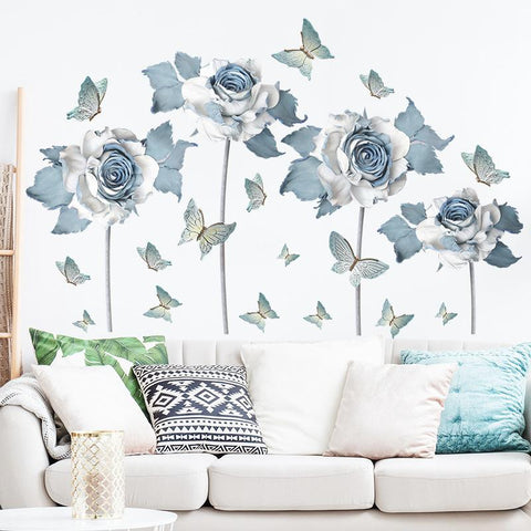Large Lotus Butterfly Removable Wall Stickers 3D-HA00243-Veeddydropshipping