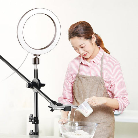 26CM Selfie LED Ring Light With Adjustable Desk Phone Shooting Bracket Stand Photography-PA00810-Veeddydropshipping