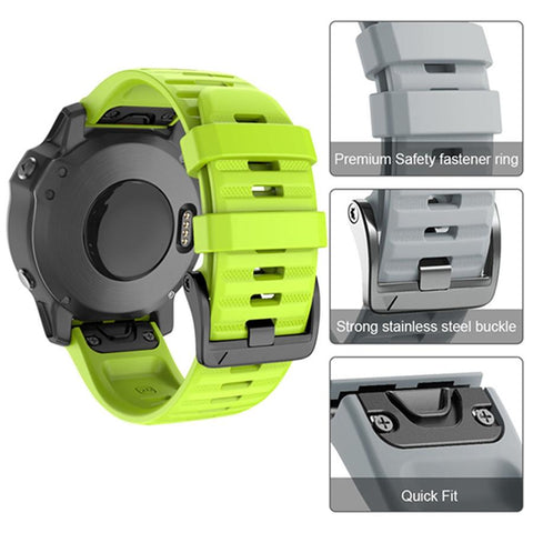 26mm 22mm Quick Fit Watchband For Garmin Fenix 6X 6X Pro 5X 3 3HR Silicone-CE00622-Veeddydropshipping