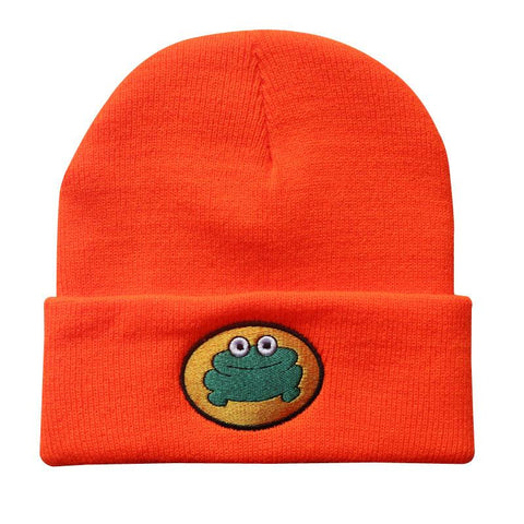Girls Casual Froggie Embroidery Knit Soft-MF00984-Veeddydropshipping