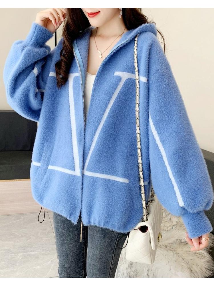 Winter Coat for Women Korean Style Loose Faux Mink Jacket-Veeddydropshipping