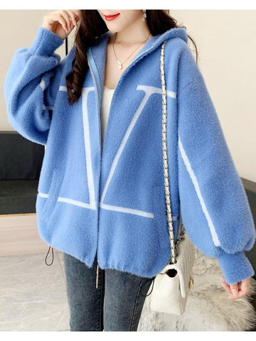 Winter Coat for Women Korean Style Loose Faux Mink Jacket-Veeddydropshipping