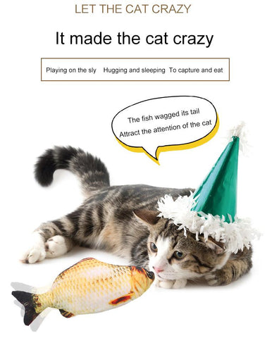 Floppy Wagging Fish Cat Toy USB Electric Charging-HA01451-Veeddydropshipping