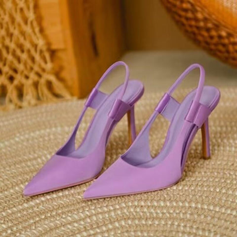 Slingback Sandals Pointed Toe Slip On Thin High Heel Ladies-BS00822-Veeddydropshipping