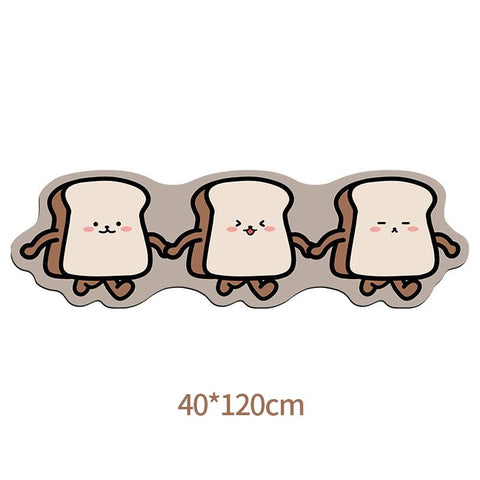 Kawaii Bread Bear Kitchen Mat Floor Waterproof-HA00484-Veeddydropshipping