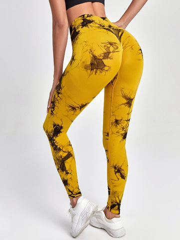 Tie Dye Yoga Pants Sport Leggings Women Seamless High Waist Push Up Woman -OS00634-Veeddydropshipping