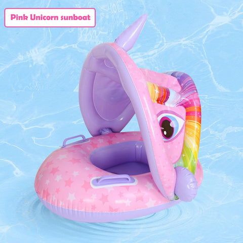 Baby Inflatable Swimming Rings Seat for 1-4Y Children Floating Sun Shade Swim Circle-OS00045-Veeddydropshipping
