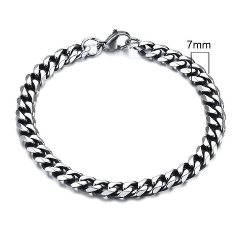 Chunky Miami Curb Chain Bracelet Stainless Steel Cuban -JW00256-Veeddydropshipping