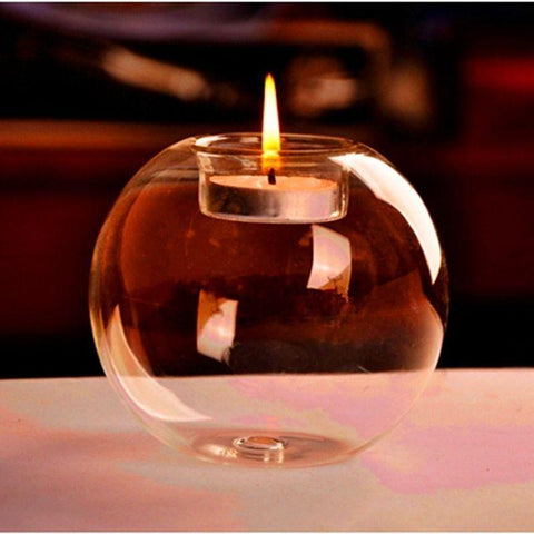Europe style round hollow glass candle holder-HA00376-Veeddydropshipping