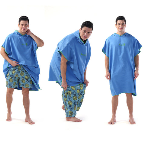 Surf Poncho Changing Towel Quick-Dry Hooded Robe Microfiber Beach Blanket Bath -OS00222-Veeddydropshipping