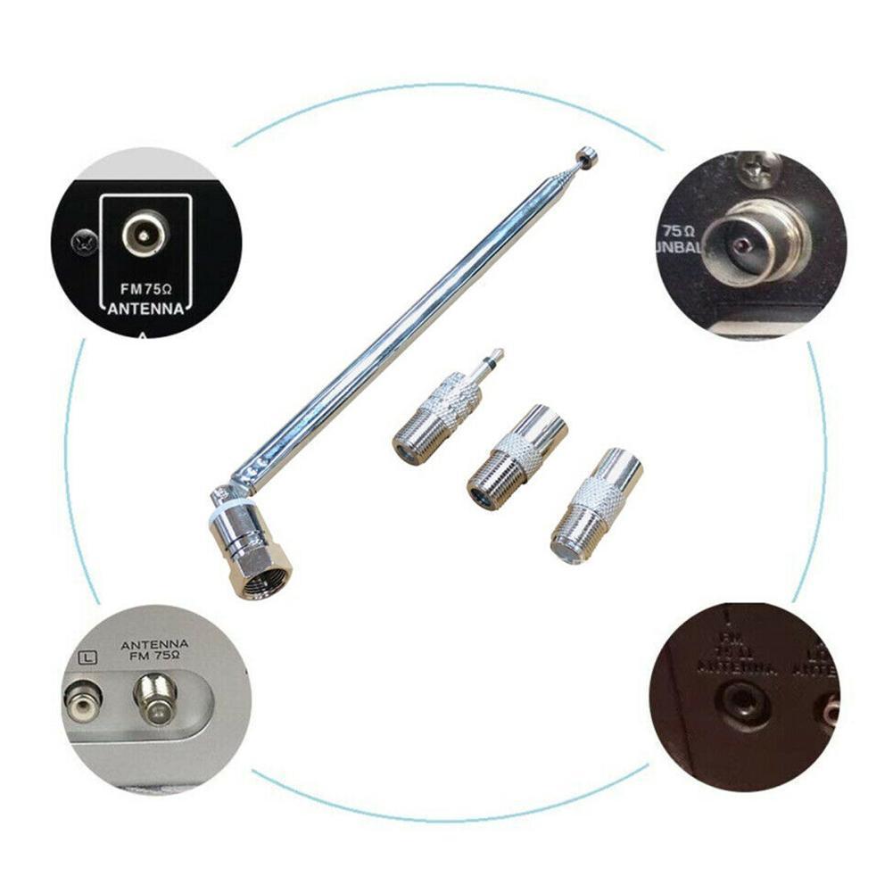 FM Radio Antenna Replacement Telescopic Screw F Type Male Plug Connector Adapter-CE00839-Veeddydropshipping