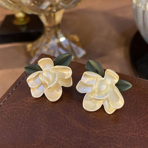 pearl  Stud Earrings  Flower  Earrings Ins Girl New Fashion -JW01454-Veeddydropshipping