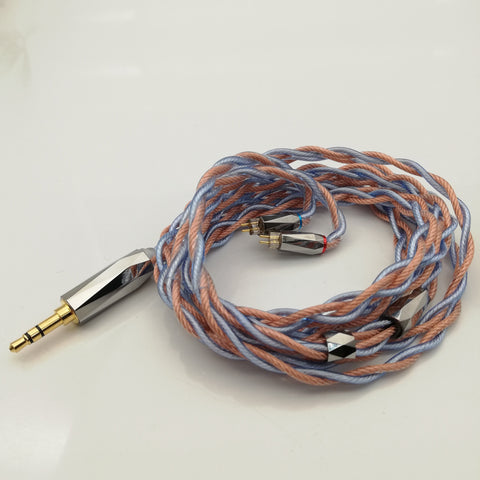 4 Core LITZ 7N OCC Silver Plated Graphene Cable 2.5MM/3.5MM/4.4MM Iem -CE01227-Veeddydropshipping