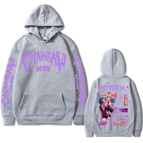 Hoodies Power Double Sided Printed Hooded Sweatshirt-MF00042-Veeddydropshipping