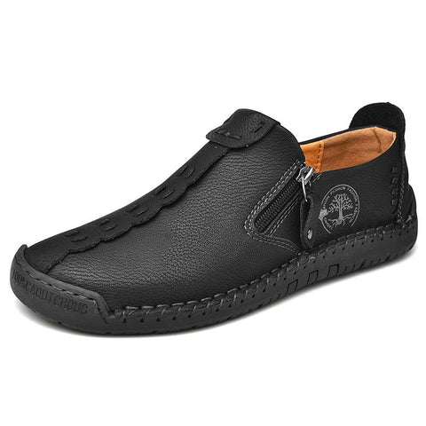 Slip On Loafers Breathable Leather Shoes Men-BS01372-Veeddydropshipping