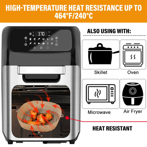 Silicone Air Fryers Oven Baking Tray Pizza-HA01166-Veeddydropshipping