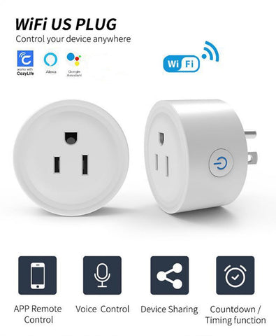 New 10A WIFI US Plug Wireless Remote Socket Smart Timer Plug Alexa Google -CE00060-Veeddydropshipping