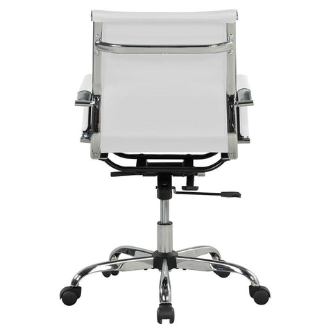Ribbed Back PU Leather Office Chair-HA01616-Veeddydropshipping