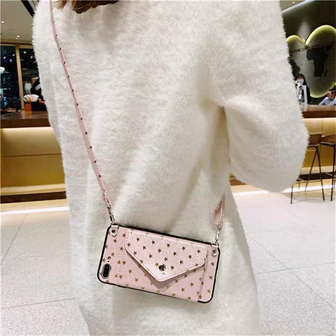 Crossbody Necklace Strap Luxury Star Wallet Case for Huawei Mate30 Mate20-PA00293-Veeddydropshipping