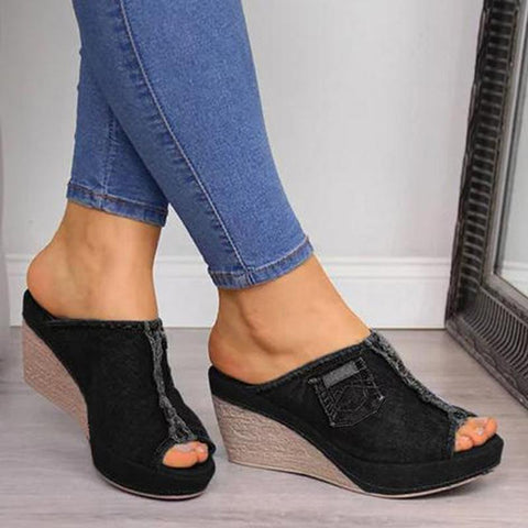 With Heels Stylish Womens Blue Cowboy Comfortable-BS00886-Veeddydropshipping