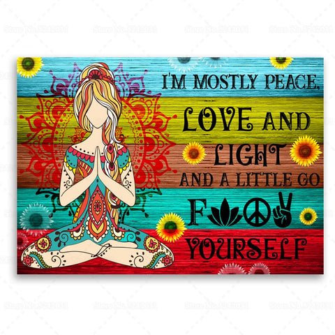 Light Hippie Canvas Painting Wall Art Home Decor-HA00207-Veeddydropshipping