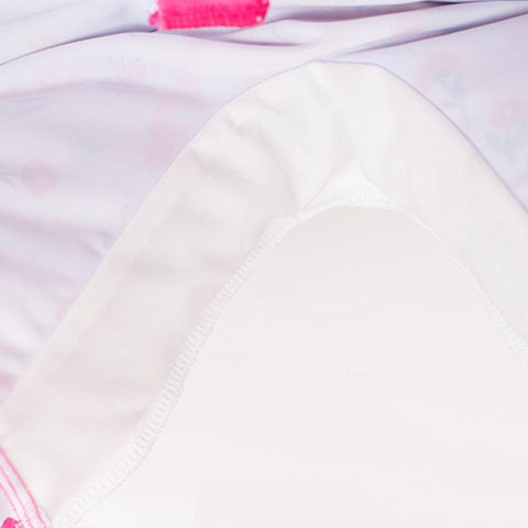 1-6 Years Old Baby Girls Swimsuit Sun Protection Cap Set Long Sleeves One Piece Swimwear -OS00165-Veeddydropshipping