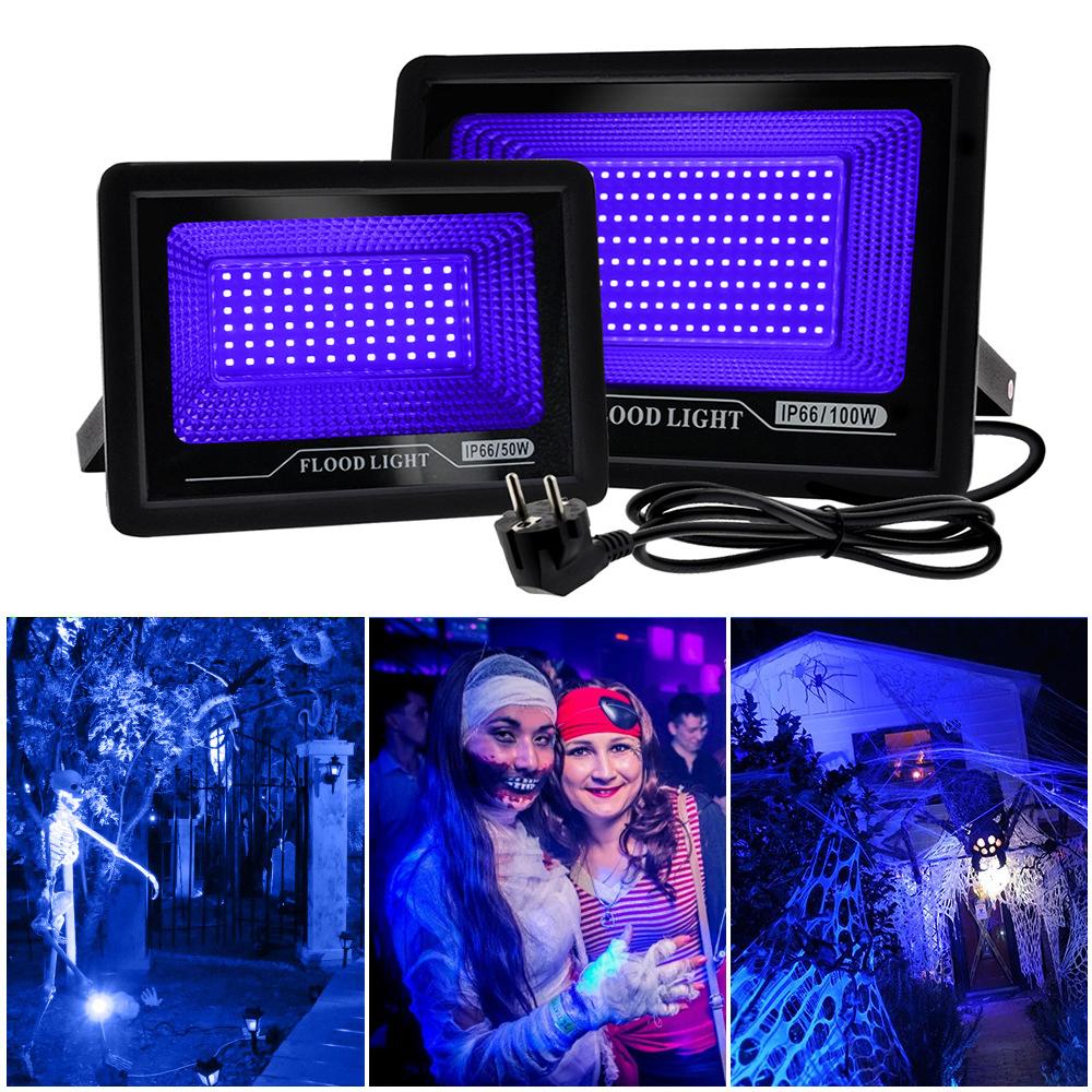 50W 100W LED UV Floodlight  AC220V Halloween Party Ambient Light-TI00888-Veeddydropshipping
