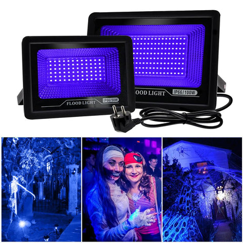 50W 100W LED UV Floodlight  AC220V Halloween Party Ambient Light-TI00888-Veeddydropshipping
