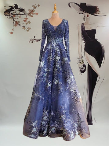 Long Luxury Evening Dresses Gowns-WF01543-Veeddydropshipping