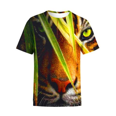 Summer Fashion Unisex Animal Cool Cartoon Tiger T-shirt Children Boys-TB01177-Veeddydropshipping