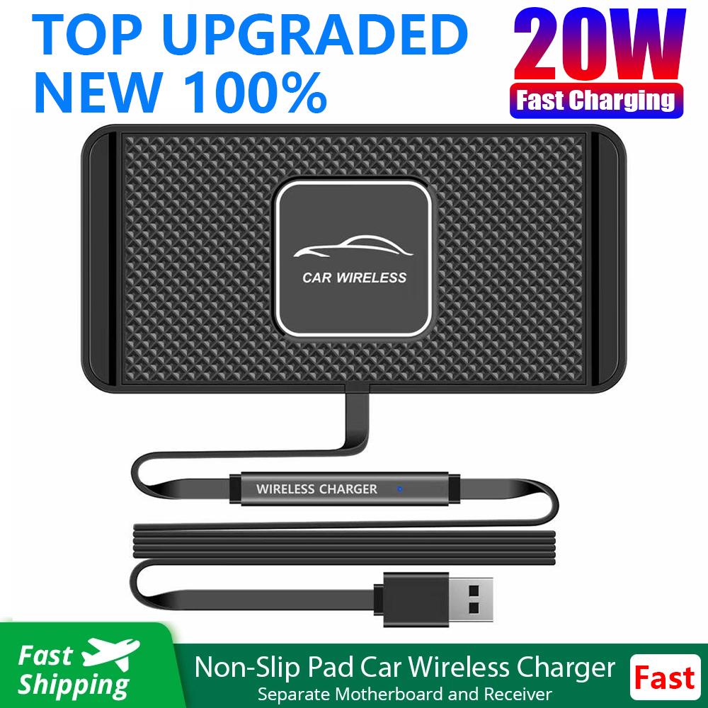 20W Car Wireless Chargers Mat Silicone Non-Slip Pad-PA01097-Veeddydropshipping