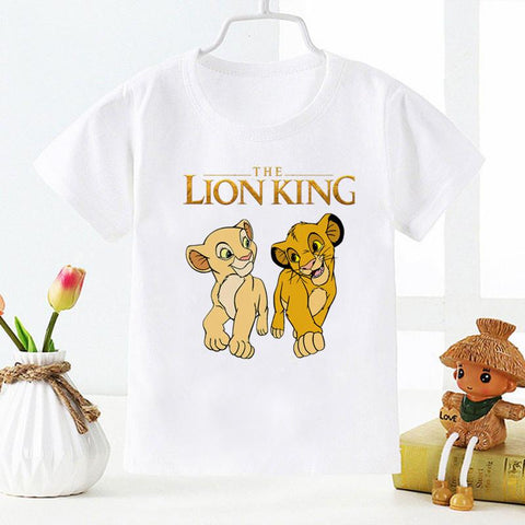 The Lion King Simba T Shirt Kids Boys Clothes White Short Sleev-TB00959-Veeddydropshipping