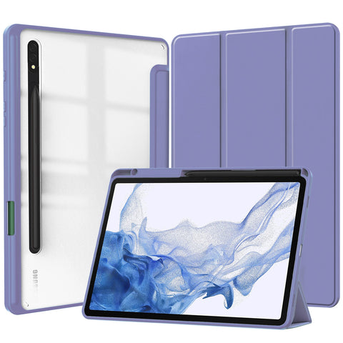 Case Transparent Back Tablet Cover With Pencil Holder-CO00458-Veeddydropshipping