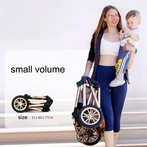 New 3 in 1 Baby Stroller High Landscape Carriage Light Newborn Pram Shock-TB00351-Veeddydropshipping