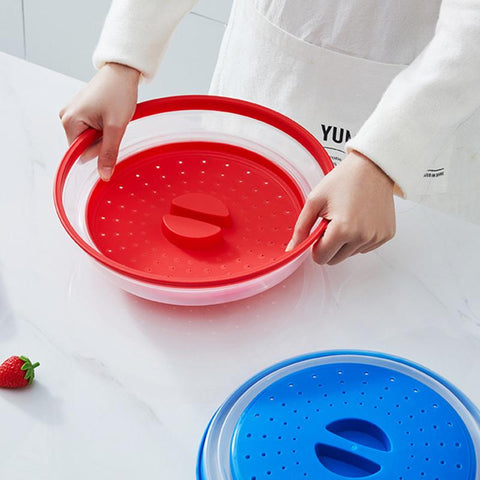 Vented Collapsible Microwave Proof Food Plate Cover-HA01144-Veeddydropshipping
