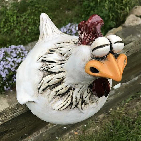 Statues Chicken Fence Decor Garden Farm-HA00323-Veeddydropshipping