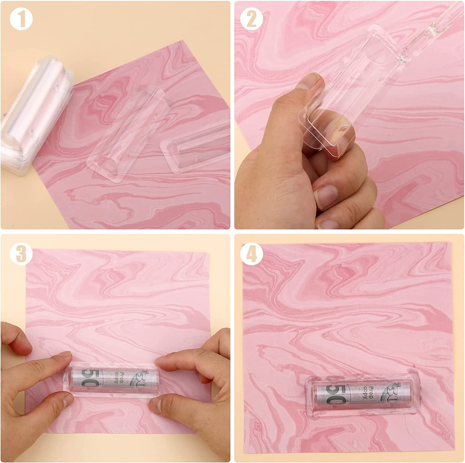 currency card holder transparent cash bag plastic card dome transparent lipstick currency cash window holder-Veeddydropshipping