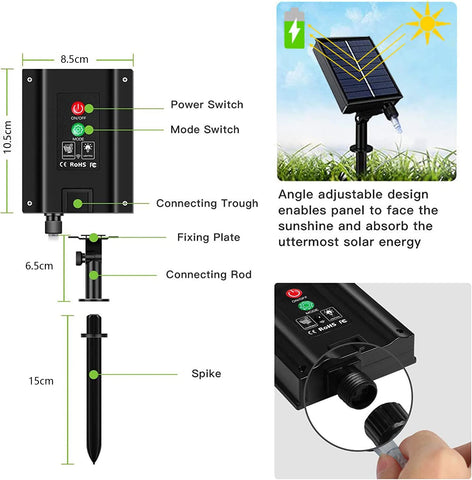 2023 Solar Powered Rope Lights Waterproof Dimmable Timer Tube Garland-TI00924-Veeddydropshipping