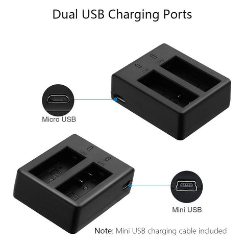 1350mAh PG1050 SJ4000 PG900 battery + USB Dual charger For SJCAM SJ5000 SJ6000 -CE00350-Veeddydropshipping
