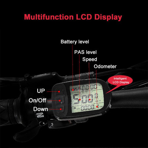 27.5 Inch Mountain Bike 48V 9.6Ah Lithium Battery 350W Electric Bike 5 Level -OS00993-Veeddydropshipping