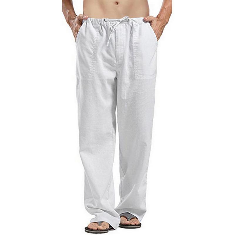 Spring Summer Men Cotton Linen Pants Fashion-Veeddydropshipping