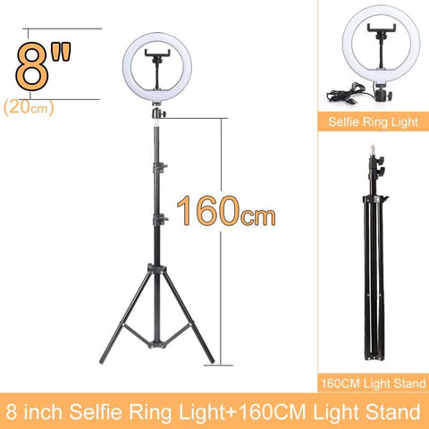 Christma Gift 10 12 14 Inch Dimmable LED Selfie Ring Light with Stand without Tripod -CE00323-Veeddydropshipping