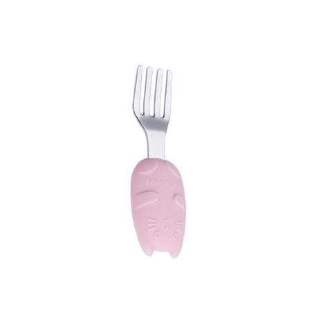 Silicone Baby Spoon Forks Set Cartoon Cat Shaped Dishes for Baby-TB00720-Veeddydropshipping