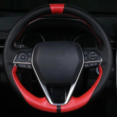 Carbon Fiber Car Steering Wheel Braid Cover For Toyota Avalon-AM01393-Veeddydropshipping