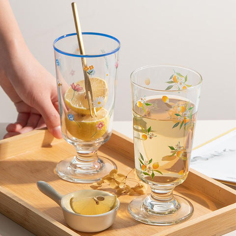 Clear Bar Drinking Goblet Penh Printed Glass Cup-HA01283-Veeddydropshipping