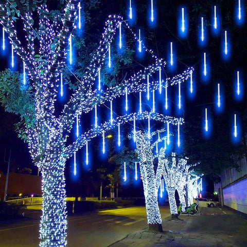Outdoor LED Meteor Shower Lights Falling Rain Drop Fairy String Light-TI00942-Veeddydropshipping